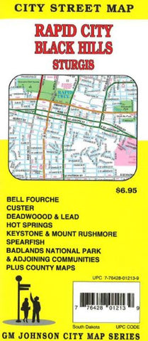 Buy map South Dakota: Rapid City, Black Hills, Sturgis, Spearfish by GM Johnson