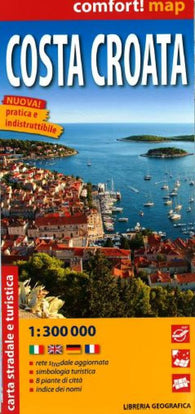Buy map Croatian Coast, Laminated Road Map by Libreria Geografica