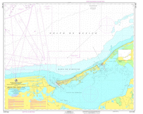 Buy map Laguna Pom a Santa Cruz by Secretaria de Marina