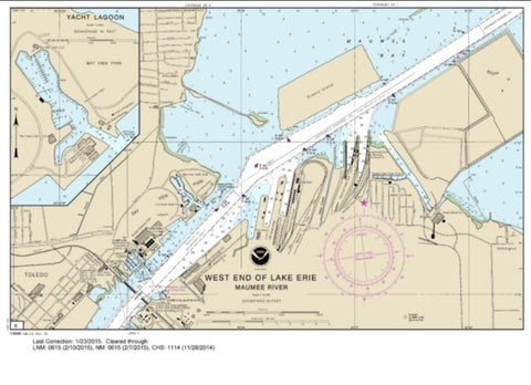 Buy map SMALL-CRAFT BOOK CHART - West End of Lake Erie from Perrysburg, OH., of the Maumee R. to Huron R., Mich., and Bar Pt., Ont. (book of 34 charts) (14846-14) by NOAA