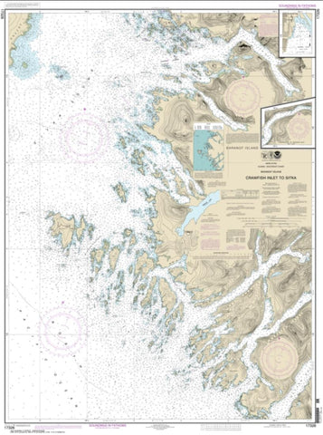 Buy map Crawfish Inlet to Sitka, Baranof I.; Sawmill Cove (17326-17) by NOAA