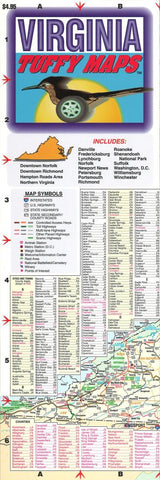 Buy map Virginia, Laminated Tuffy Map with City Insets by Tuffy Maps