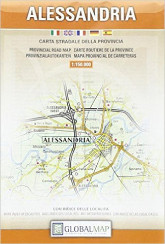 Buy map Alessandria Province, Italy by Litografia Artistica Cartografica