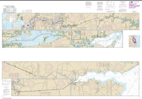 Buy map Intracoastal Waterway Norfolk to Albemarle Sound via North Landing River or Great Dismal Swamp Canal (12206-34) by NOAA