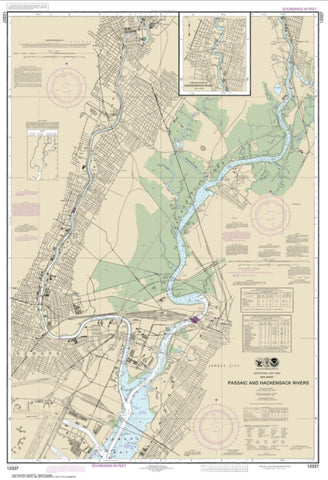 Buy map Passaic and Hackensack Rivers (12337-24) by NOAA