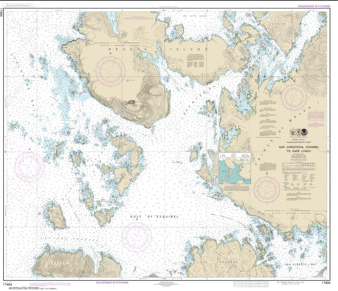 Buy map San Christoval Channel to Cape Lynch (17404-15) by NOAA
