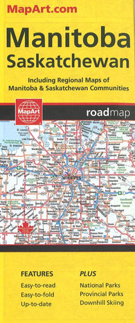 Buy map Saskatchewan : Manitoba : road map