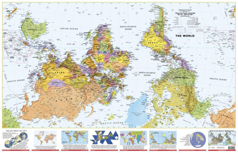 Buy map World, Upside-down, Whats Up South, Wall Map by ODT, Inc.