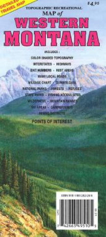 Buy map Montana, Western, Topographic Recreational Map by GTR Mapping