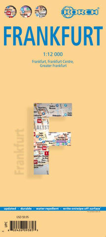 Buy map Frankfurt : 1:12 000 : Frankfurt, Frankfurt Centre, Greater Frankfurt = Frankfurt am Main : 1:12 000 : Frankfurt am Main, Frankfurt Zentrum, Frankfurt Großraum
