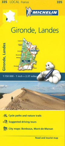 Buy map Michelin: Gironde, Landes, France Road and Tourist Map by Michelin Travel Partner