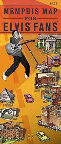 Buy map Memphis, Tennessee, for Elvis Fans by Good Foot Enterprises