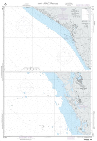 Buy map Puerto Sandino And Approaches (NGA-21542-3) by National Geospatial-Intelligence Agency