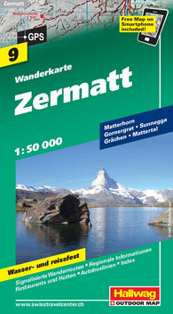 Buy map Zermatt Hiking Map by Hallwag