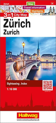 Buy map Zürich : 3 in 1 city map = Zurich : 3 in 1 city map = Zurigo : 3 in 1 city map
