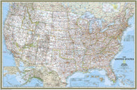 Buy map United States Classic Poster Size Wall Map - Laminated (36 x 24)