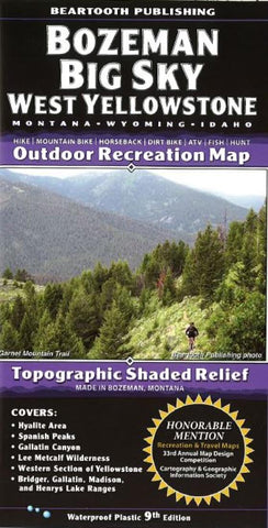 Buy map Bozeman, Big Sky and West Yellowstone, Montana by Beartooth Publishing