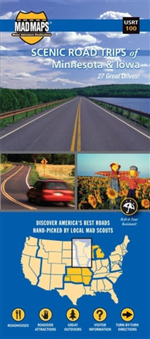 Buy map Minnesota and Iowa, Regional Scenic Tours by MAD Maps