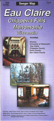Buy map Eau Claire, Chippewa Falls and Menomonie, Wisconsin by The Seeger Map Company Inc.