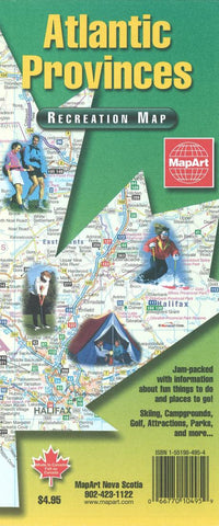 Buy map Atlantic Provinces Recreation Map by MapArt Corporation, Peter Heiler Ltd.