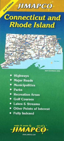 Buy map Connecticut and Rhode Island by Jimapco