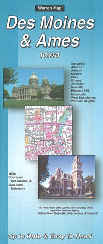 Buy map Des Moines & Ames, Iowa City Street Map by The Seeger Map Company Inc.