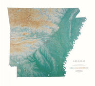 Buy map Arkansas, Physical Wall Map by Raven Maps