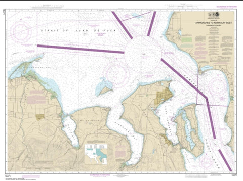 Buy map Approaches to Admiralty Inlet Dungeness to Oak Bay (18471-11) by NOAA