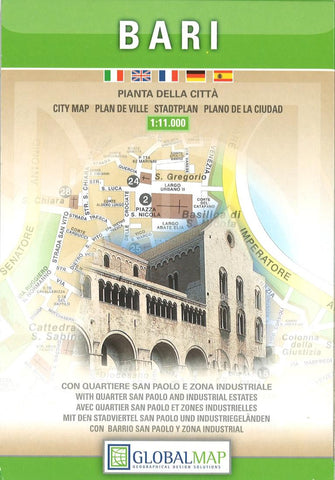Buy map Bari, Italy by Litografia Artistica Cartografica