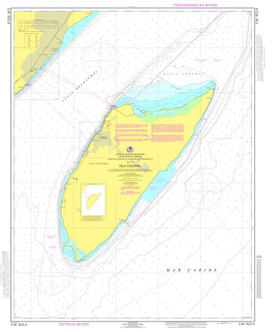 Buy map Isla Cozumel, Q. Roo by Secretaria de Marina