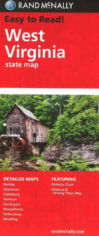 Buy map West Virginia, Easy to Read Map by Rand McNally