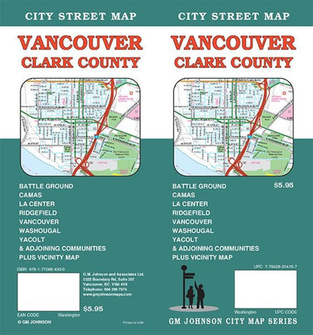 Buy map Vancouver and Clark County, Washington by GM Johnson