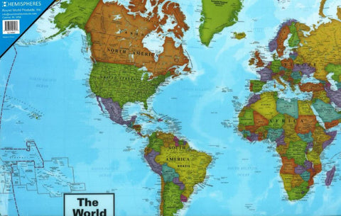 Buy map World, Political, Desk Pad by Round World Products, Inc.