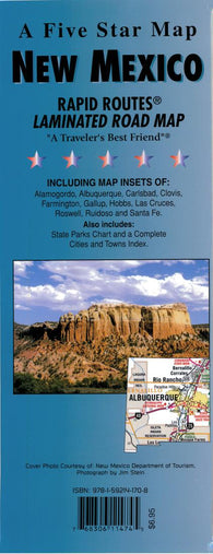 Buy map New Mexico : Rapid Routes : laminated road map