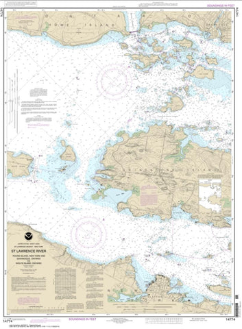 Buy map Round I., N.Y., and Gananoque, Ont., to Wolfe I., Ont. (14774-17) by NOAA