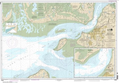 Buy map Cook Inlet-Approaches to Anchorage; Anchorage (16665-10) by NOAA