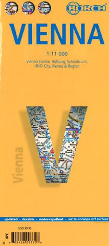 Buy map Vienna, Austria by Borch GmbH.