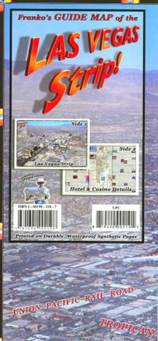 Buy map Las Vegas Strip, Laminated Map by Frankos Maps Ltd.