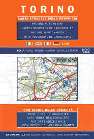 Buy map Torino Province, Italy by Litografia Artistica Cartografica