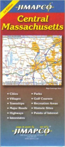 Buy map Massachusetts, Central by Jimapco