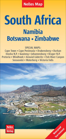 Buy map South Africa, Namibia, Zimbabwe, and Botswana by Nelles Verlag GmbH