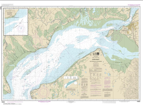 Buy map Cook Inlet-East Foreland to Anchorage; North Foreland (16663-9) by NOAA