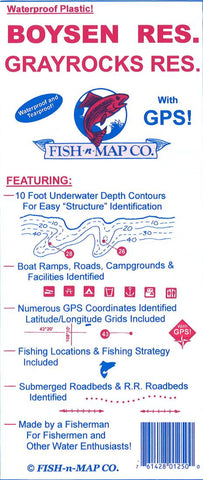 Buy map Boysen Reservoir map