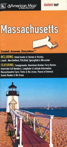 Buy map Massachusetts by Kappa Map Group