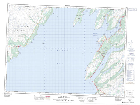 001K13 St Mary s Canadian topographic map, 1:50,000 scale