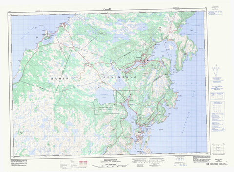 001M03 Marystown Canadian topographic map, 1:50,000 scale