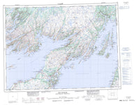 001M Belleoram Canadian topographic map, 1:250,000 scale