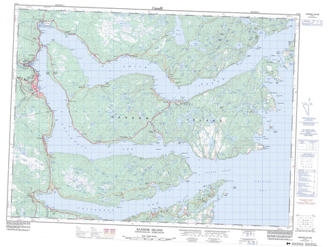 002C04 Random Island Canadian topographic map, 1:50,000 scale