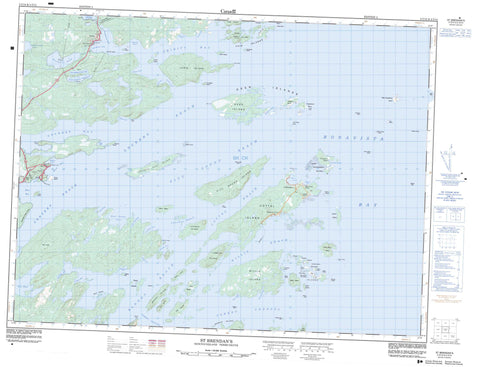 002C13 St Brendan s Canadian topographic map, 1:50,000 scale