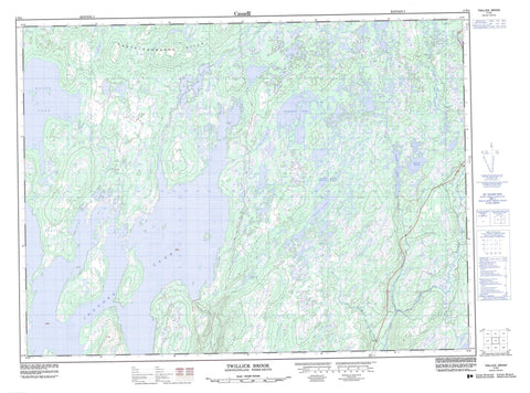 002D04 Twillick Brook Canadian topographic map, 1:50,000 scale